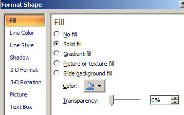 powerpoint transparent or semi-transparent background