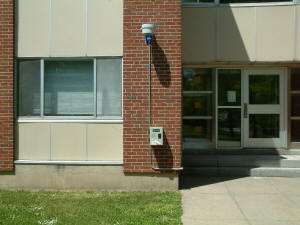 Picture of the Hayes Hall Emergency Blue Light Phone