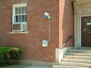 Picture of the Moffett Hall Emergency Blue Light Phone