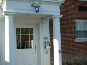 Picture of the Brockway Hall Emergency Blue Light Phone