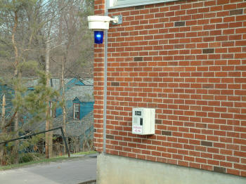 Picture of the VanHoesen Hall Emergency Blue Light Phone