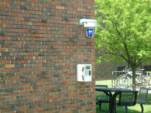 Picture of the Whitaker Hall Emergency Blue Light Phone